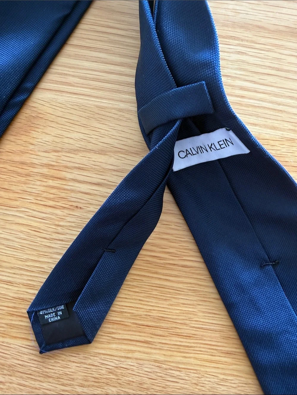 Calvin Klein Solid Navy Blue Men's Tie